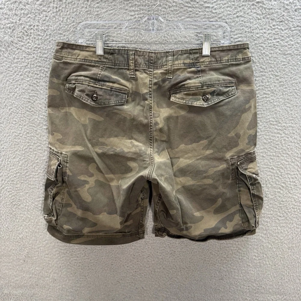 Gap Shorts Mens 35 Camouflage Cargo Stretch Woodland Camo Workwear Grunge Skater